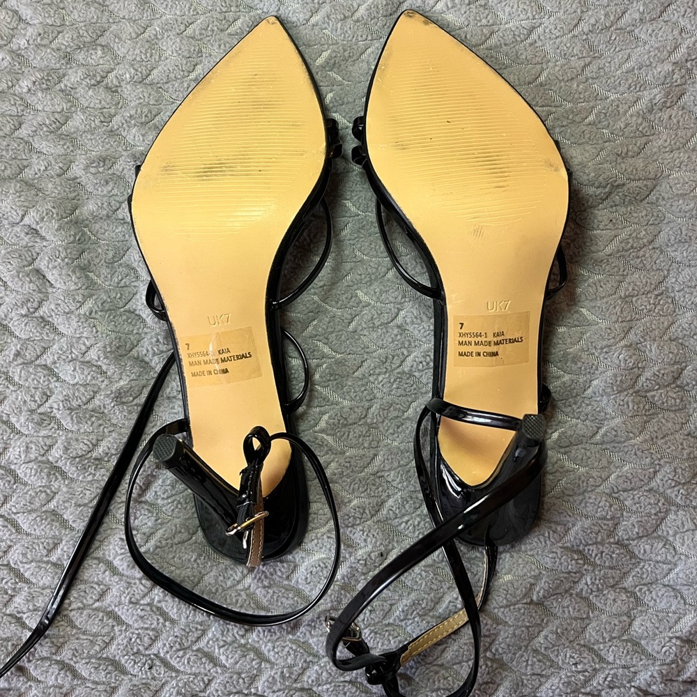 Ego Offical Black Strappy Heels - Picture 4 of 4